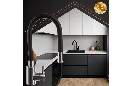 Robinet de chiuvetă 360° cu jet flexibil și aerator