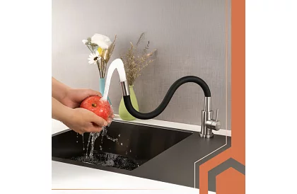 Robinet de chiuvetă 360° cu jet flexibil și aerator