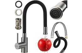 Robinet de chiuvetă 360° cu jet flexibil și aerator