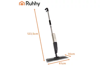 Mop din microfibră cu pulverizator 41 cm, rezervor 600 ml + 2 cârpe