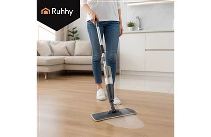 Mop din microfibră cu pulverizator 41 cm, rezervor 600 ml + 2 cârpe