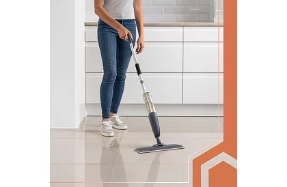 Mop din microfibră cu pulverizator 41 cm, rezervor 600 ml + 2 cârpe