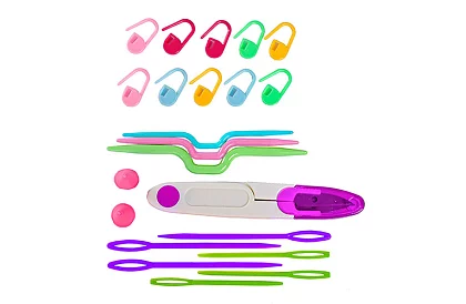 Set de croșetat în husă pentru începători și avansați – 69 de piese