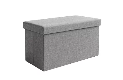 Taburet de depozitare pliabil din material textil 76 × 38 × 38 cm – gri