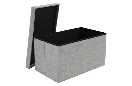 Taburet de depozitare pliabil din material textil 76 × 38 × 38 cm – gri