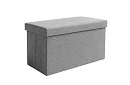 Taburet de depozitare pliabil din material textil 76 × 38 × 38 cm – gri