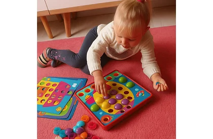 Mozaica educațională - puzzle cu butoane