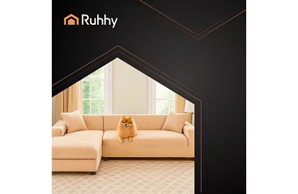 Husă extensibilă pentru canapea 190–230 cm – Catifea bej