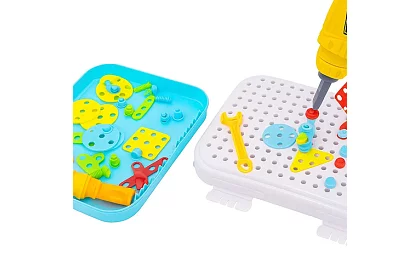 Set de șuruburi pentru copii cu bormașină