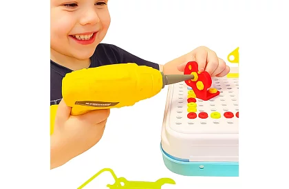 Set de șuruburi pentru copii cu bormașină