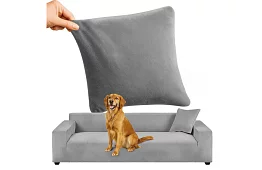 Husă extensibilă pentru canapea 190–230 cm – Catifea gri închis