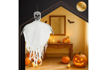 Schelet suspendat 70 cm - decoratiune suspendata alba