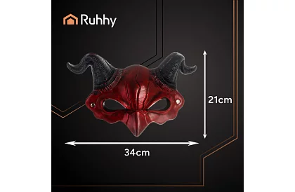 Masca de carnaval a diavolului cu coarne
