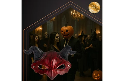 Masca de carnaval a diavolului cu coarne