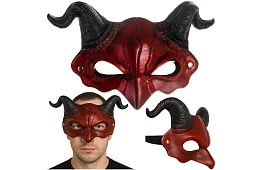 Masca de carnaval a diavolului cu coarne