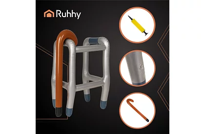 Cărucior gonflabil cu baston + pompă