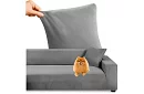 Husă extensibilă pentru canapea 145–185 cm – catifea gri închis