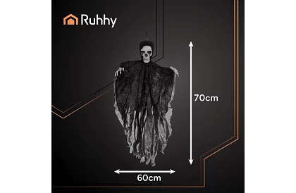 Schelet suspendat 70 cm - decoratiune suspendata neagra