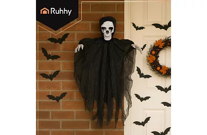 Schelet suspendat 70 cm - decoratiune suspendata neagra