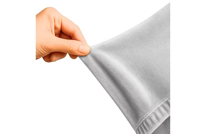 Husă elastică pentru canapea 145–185 cm – Catifea gri deschis