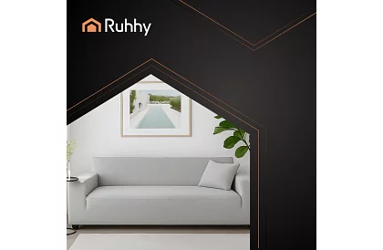 Husă elastică pentru canapea 145–185 cm – Catifea gri deschis