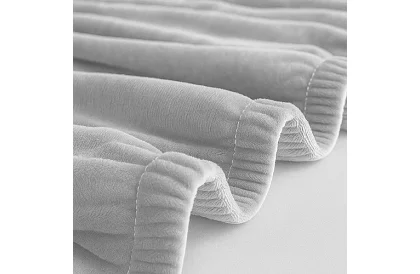 Husă extensibilă pentru canapea 190–230 cm – Catifea gri deschis