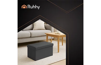 Taburet de depozitare pliabil 60 × 30 × 30 cm – catifea neagră