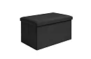 Taburet de depozitare pliabil 60 × 30 × 30 cm – catifea neagră