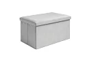 Taburet de depozitare pliabil 60 × 30 × 30 cm – catifea gri