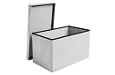 Taburet de depozitare pliabil 60 × 30 × 30 cm – catifea gri