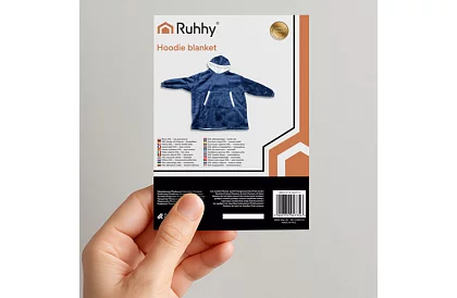 Mare pulover oversized – pătură albastră închisă