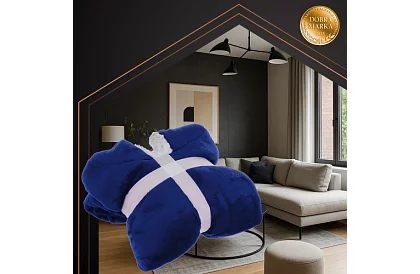 Mare pulover oversized – pătură albastră închisă