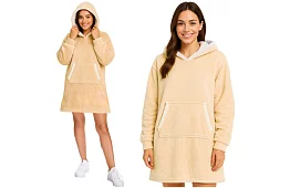 Mărimea oversize hanorac – pătură bej