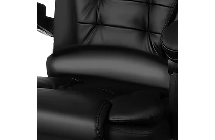 Scaun de birou cu suport pentru picioare extensibil – negru