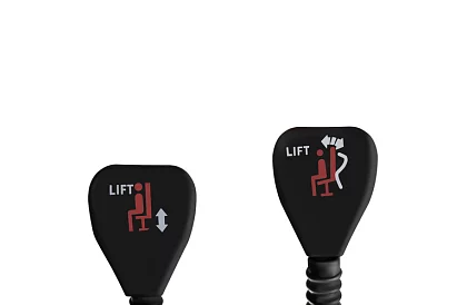 Scaun de birou cu suport pentru picioare extensibil – negru