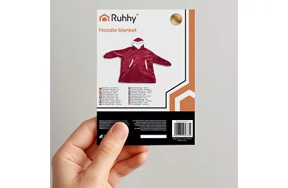 Mărimea oversize hanorac – pătură roșie