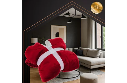 Mărimea oversize hanorac – pătură roșie