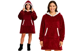 Mărimea oversize hanorac – pătură roșie