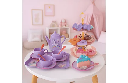 Set de ceai pentru copii în valiză cu unicorn