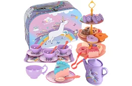 Set de ceai pentru copii în valiză cu unicorn