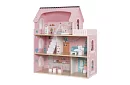 Casă de păpuși din lemn cu iluminare LED + mobilă și accesorii