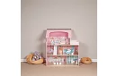 Casă de păpuși din lemn cu iluminare LED + mobilă și accesorii