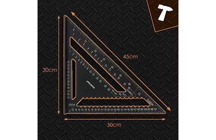Colțar din aluminiu 30x30 cm - riglă de tâmplărie