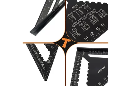 Colțar din aluminiu 30x30 cm - riglă de tâmplărie