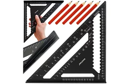 Colțar din aluminiu 30x30 cm - riglă de tâmplărie