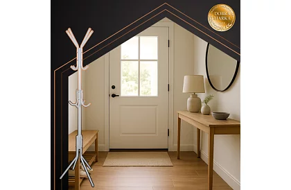 Suport pentru haine 170 cm – alb