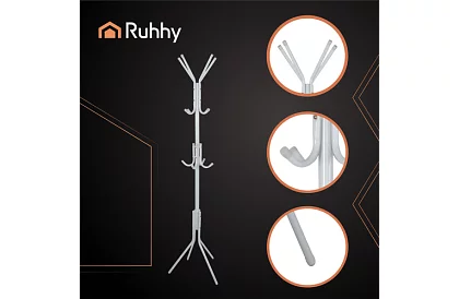 Suport pentru haine 170 cm – alb