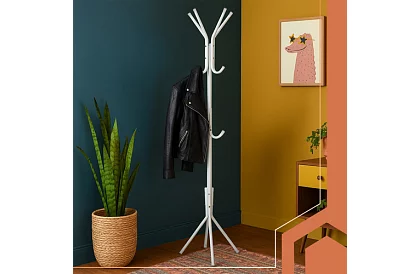 Suport pentru haine 170 cm – alb