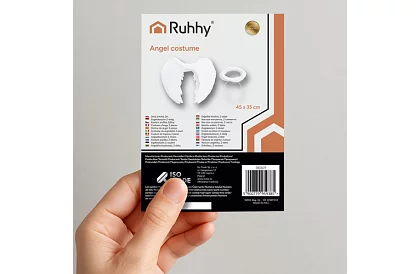 Aripi de înger albe 2 bucăți – 45 x 25 cm + aureolă