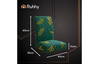 Huse universale pentru scaune cu model – set 6 buc – verzii